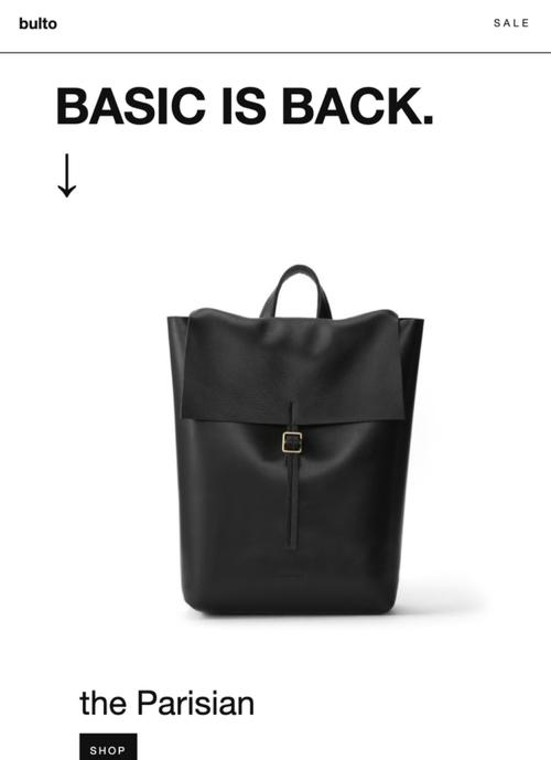 Un template d’e-mail avec une photo et un lien pour faire la publicité d’un produit populaire.